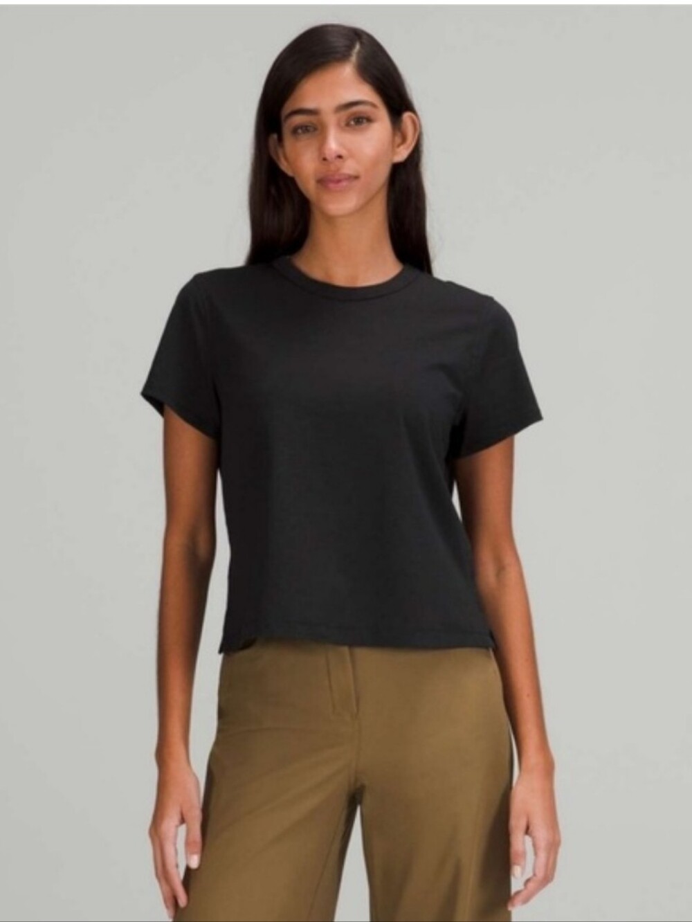 NEW Lululemon Classic-Fit Cotton-Blend T-Shirt Black Short Sleeve